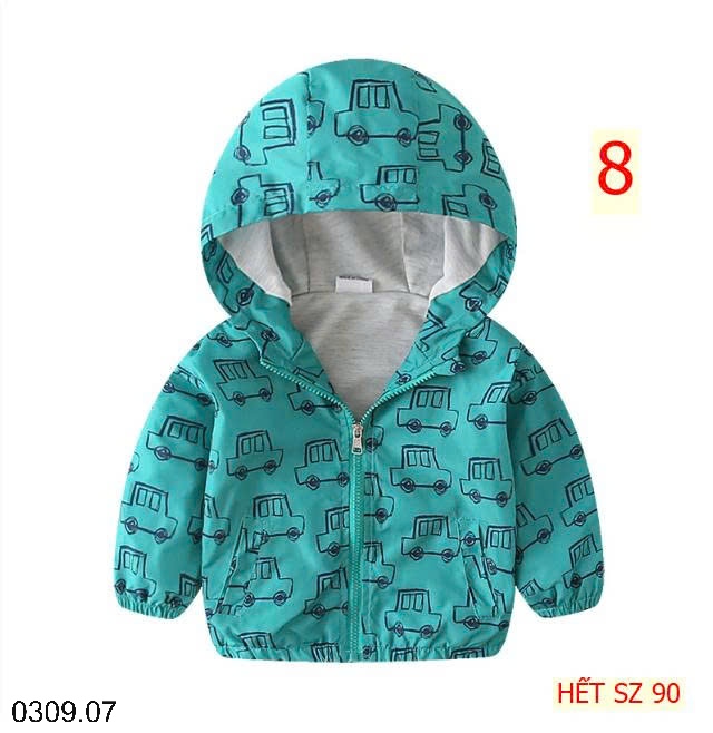 25HA0309.07 - ÁO KHOÁC GIÓ HOẠT HÌNH CHO BÉ