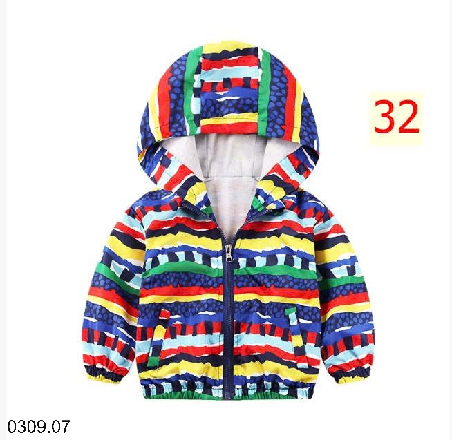 25HA0309.07 - ÁO KHOÁC GIÓ HOẠT HÌNH CHO BÉ