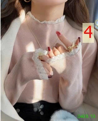 25HA0409.10 - ÁO LEN REN CỔ CHO NỮ