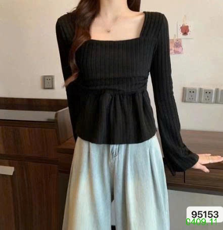 25HA0409.11 - ÁO THUN XÒE ĐIỆU ĐÀ CỔ U