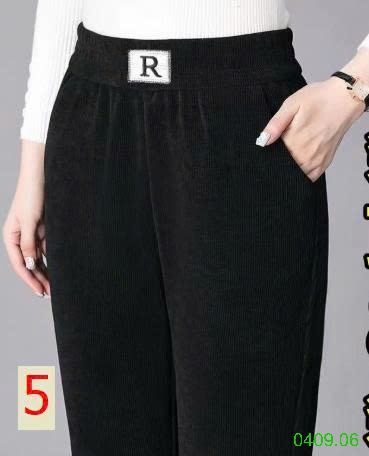 25HA0409.06 - QUẦN NHUNG XUÔNG ỐNG RỘNG CHO NỮ