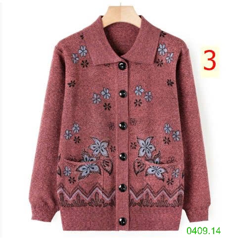 25HA0409.14 - CARDIGAN TÚI HÔNG TRUNG NIÊN TẶNG MẸ