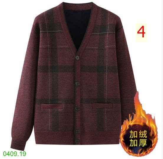 25HA0409.19 - CARDIGAN LÓT LÔNG CỔ V TÚI HÔNG TẶNG BỐ