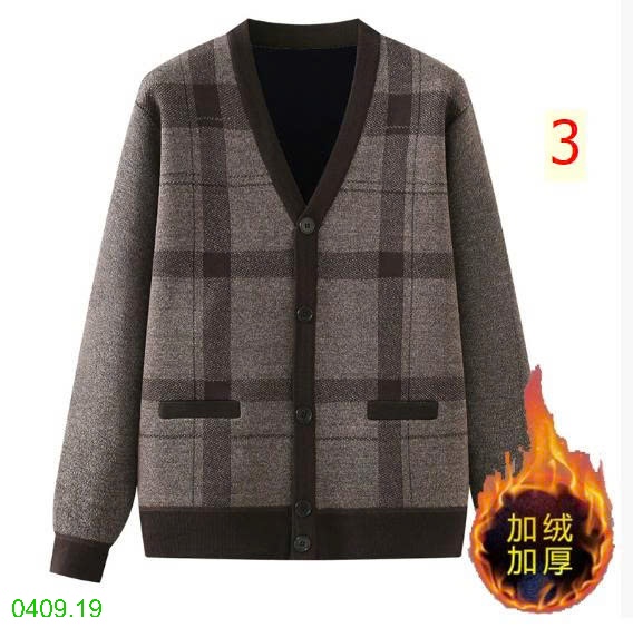 25HA0409.19 - CARDIGAN LÓT LÔNG CỔ V TÚI HÔNG TẶNG BỐ