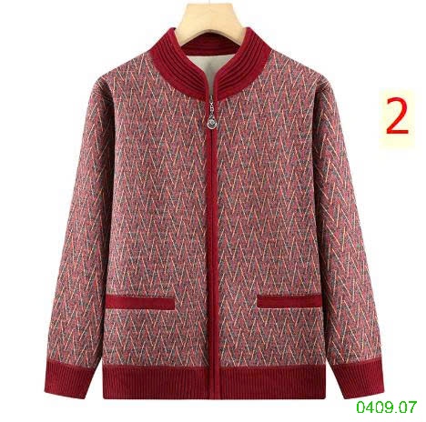 25HA0409.07 - ÁO KHOÁC CARDIGAN TRUNG NIÊN KÉO KHÓA