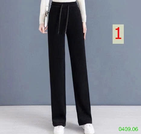 25HA0409.06 - QUẦN NHUNG XUÔNG ỐNG RỘNG CHO NỮ
