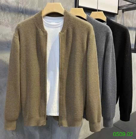 25HA0509.02 - ÁO LEN CARDIGAN KÉO KHÓA NAM