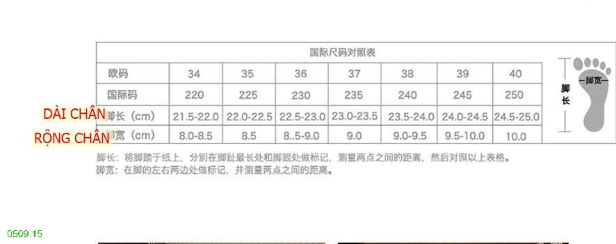 25HA0509.15 - DÉP ĐẾ XUỒNG THỜI TRANG