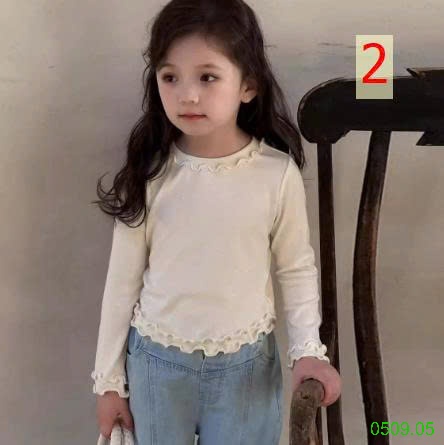 25HA0509.05 - SET 2ÁO THUN VIỀN BÈO BÉ GÁI