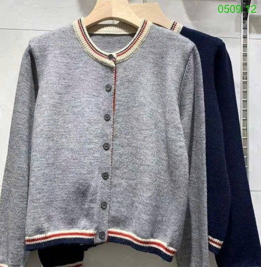 25HA0509.12 - ÁO CARDIGAN CỔ TRÒN PHỐI MÀU KANING