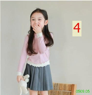 25HA0509.05 - SET 2ÁO THUN VIỀN BÈO BÉ GÁI