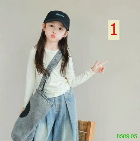 25HA0509.05 - SET 2ÁO THUN VIỀN BÈO BÉ GÁI