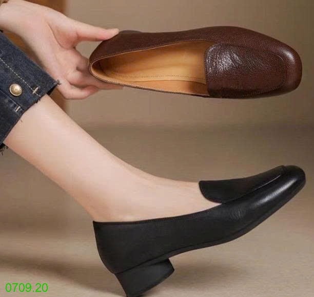 25HA0709.20 - GIÀY LƯỜI DA MỀM GÓT THẤP
