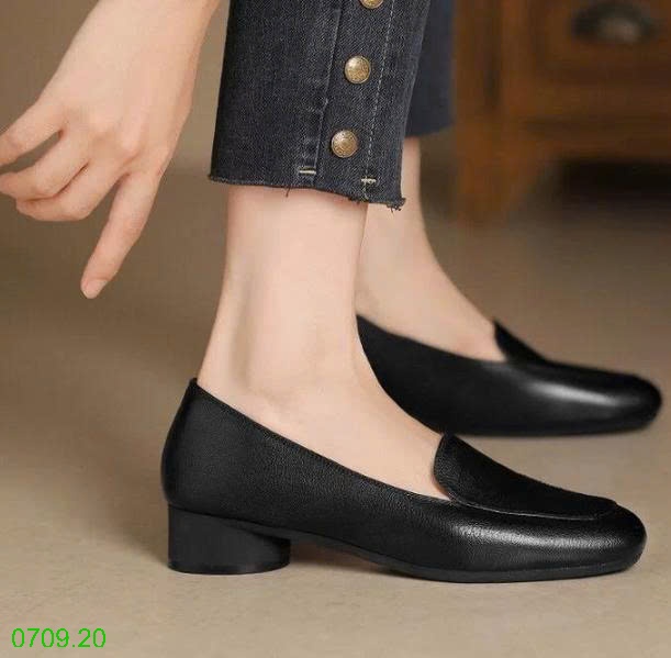 25HA0709.20 - GIÀY LƯỜI DA MỀM GÓT THẤP