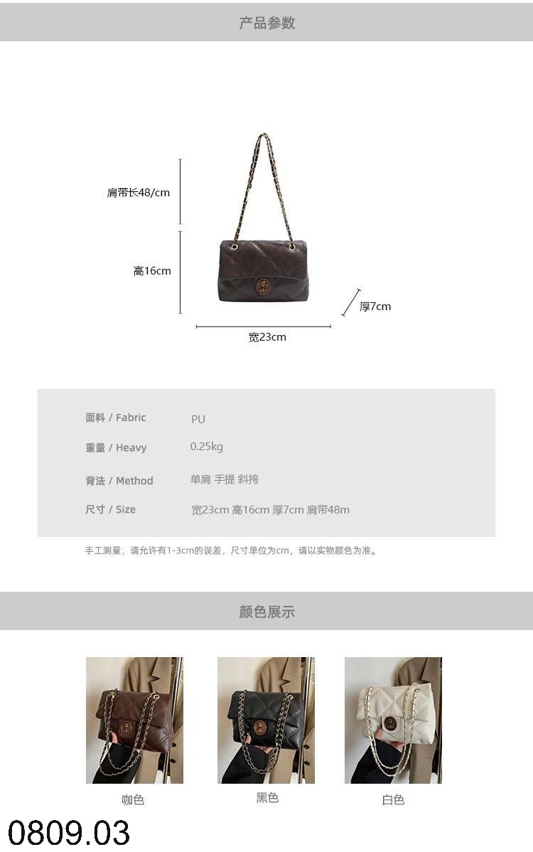 25HA0809.03 - TÚI ĐEO CHÉO DÂY XÍCH NỮ