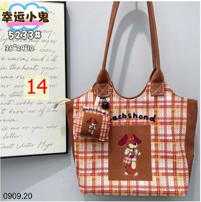 25HA0909.20 - TÚI XÁCH VẢI CANVAS DỄ THƯƠNG