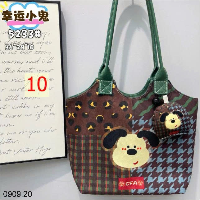 25HA0909.20 - TÚI XÁCH VẢI CANVAS DỄ THƯƠNG