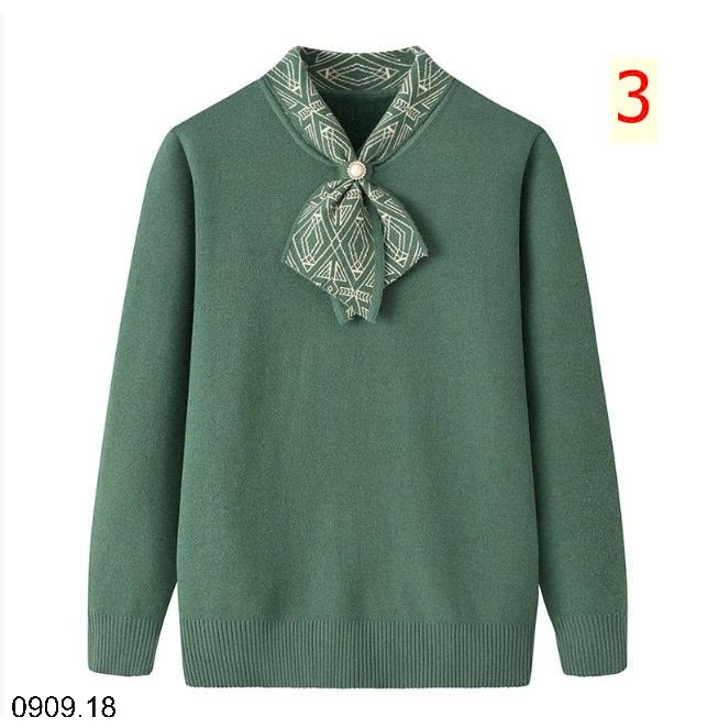 25HA0909.18 - ÁO LEN LÓT LÔNG CỔ KHĂN CHO MẸ