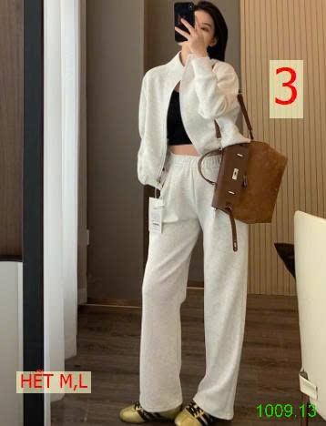 25HA1009.13 - BỘ NỈ KÉO KHÓA NHÀ IN.BLUE