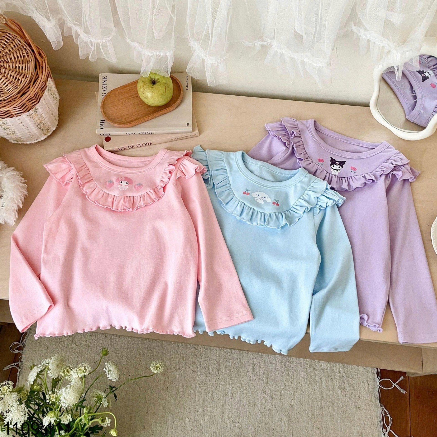 25HA1109.11 - ÁO THU ĐÔNG CỔ THUYỀN VIỀN BÈO MOMO MOKOO