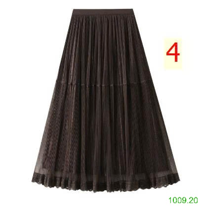 25HA1009.20 - CHÂN VÁY XẾP LY LƯỚI NHUNG ANGEL