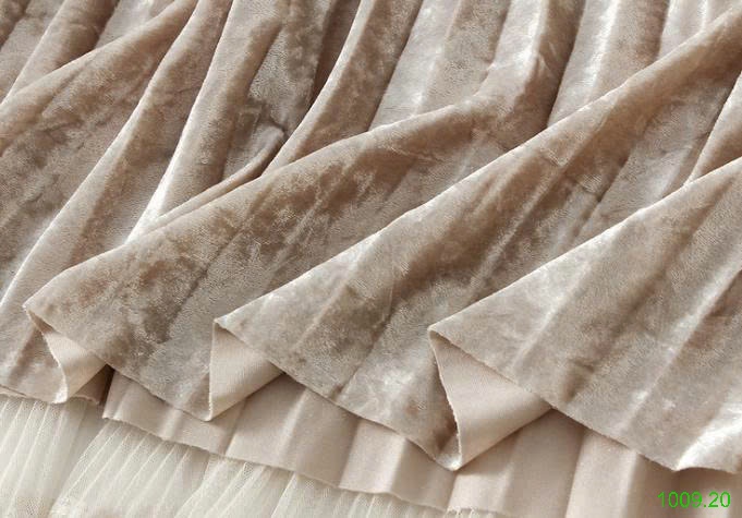 25HA1009.20 - CHÂN VÁY XẾP LY LƯỚI NHUNG ANGEL