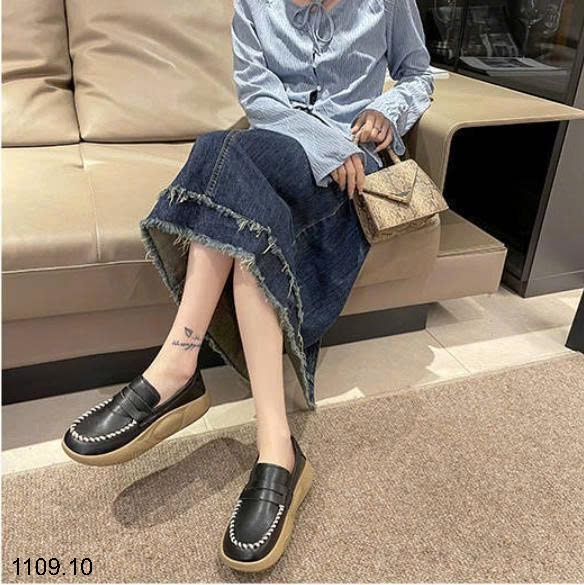 25HA1109.10 - GIÀY LƯỜI NỮ ĐẾ CAO