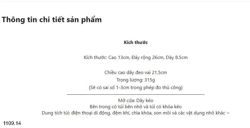25HA1109.14 - TÚI XÁCH TAY ĐEO VAI THỜI TRANG