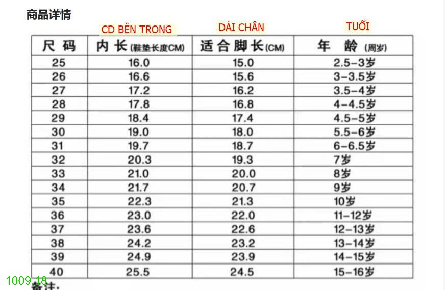 25HA1009.18 - GIÀY THỂ THAO THOÁNG KHÍ CHO BÉ