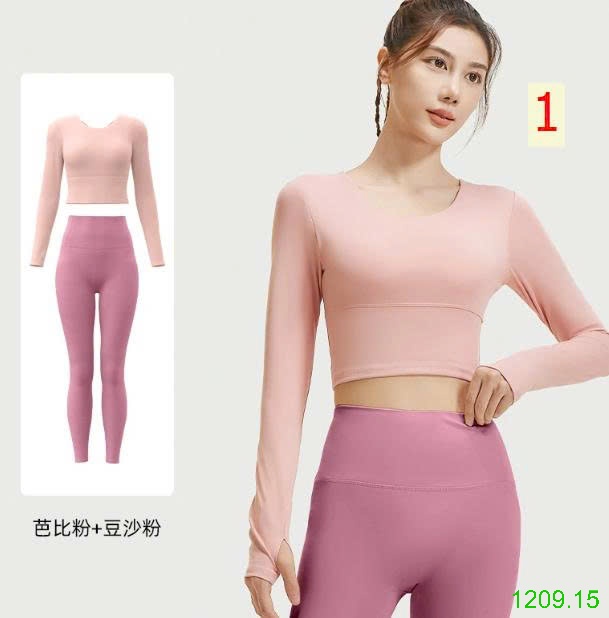 25HA1209.15 - BỘ TẬP THỂ THAO DÀI TAY DÂY ĐAN LƯNG CHO NỮ