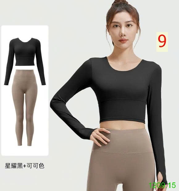 25HA1209.15 - BỘ TẬP THỂ THAO DÀI TAY DÂY ĐAN LƯNG CHO NỮ