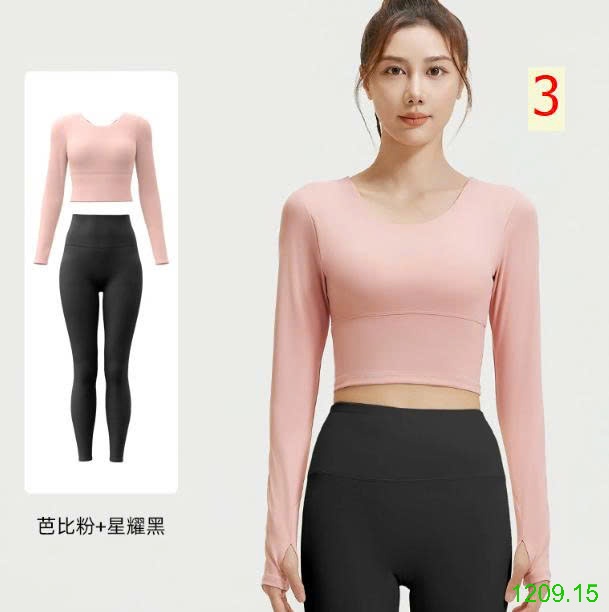 25HA1209.15 - BỘ TẬP THỂ THAO DÀI TAY DÂY ĐAN LƯNG CHO NỮ