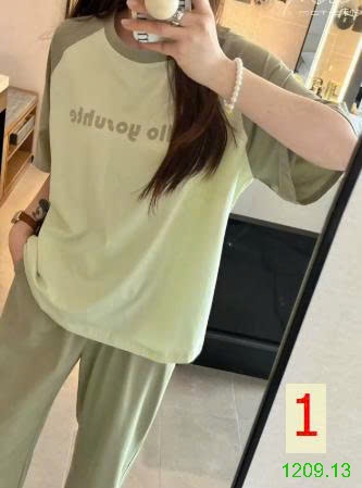 25HA1209.13 - BỘ QUẦN DÀI ÁO CỘC MOTIE CHO NỮ