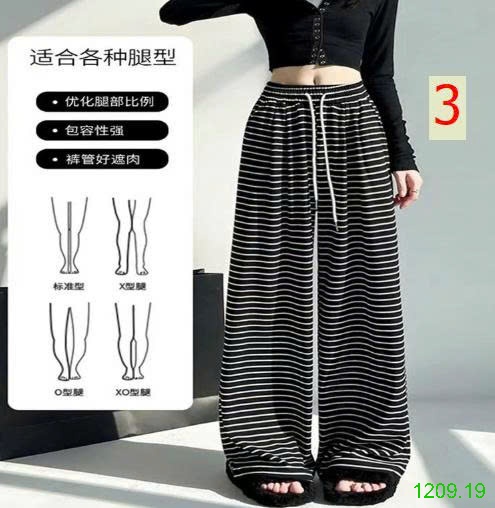 25HA1209.19 - QUẦN KẺ XUÔNG ỐNG RỘNG