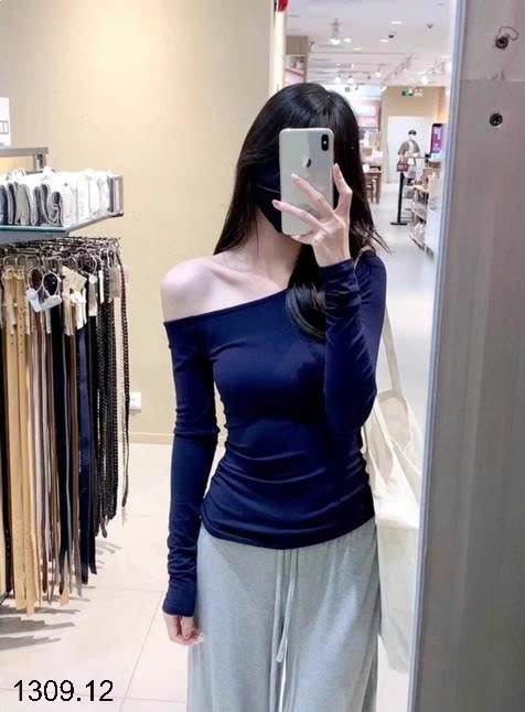 25HA1309.12 - ÁO THUN NỮ LỆCH VAI