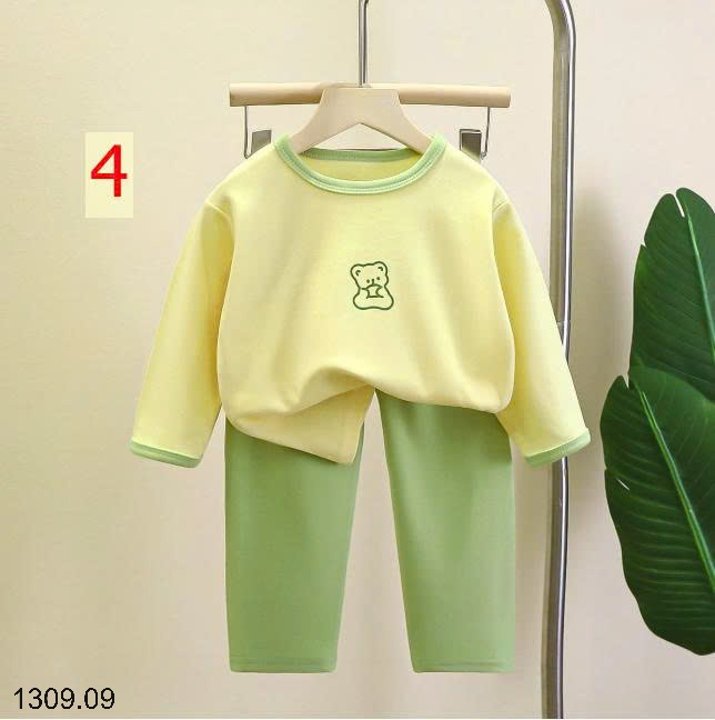 25HA1309.09 - SET 2 BỘ NỈ MẶC NHÀ CHO BÉ YÊU