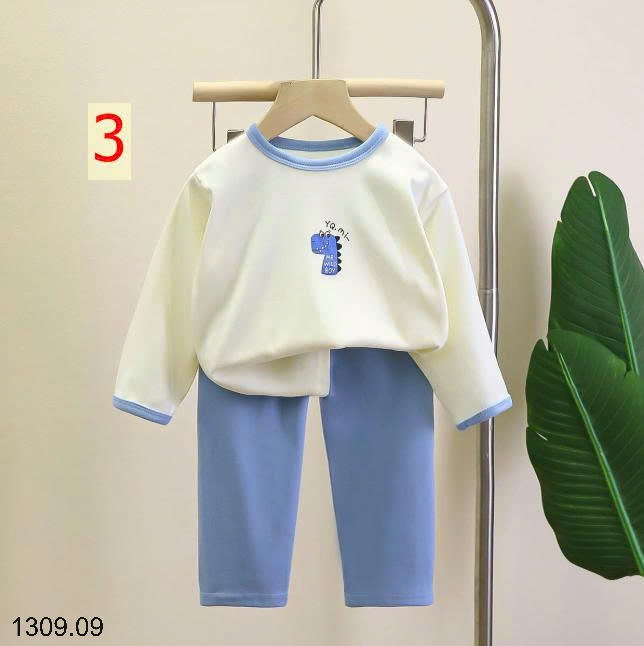 25HA1309.09 - SET 2 BỘ NỈ MẶC NHÀ CHO BÉ YÊU