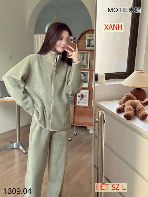 25HA1309.04 - BỘ KHOÁC LÔNG KÉO KHÓA CHO NỮ