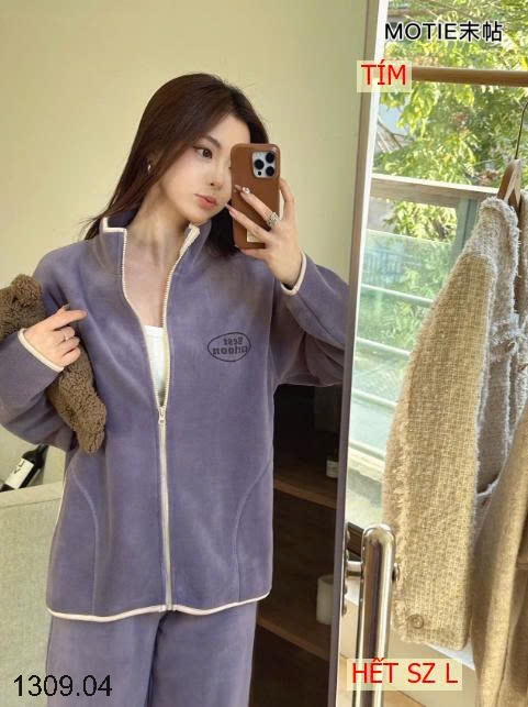 25HA1309.04 - BỘ KHOÁC LÔNG KÉO KHÓA CHO NỮ