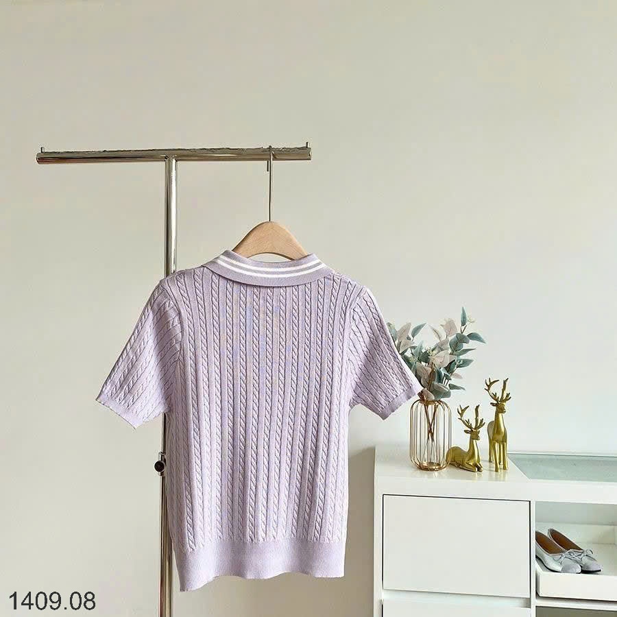 25HA1409.08 - ÁO LEN CỔ POLO VẶN THỪNG CHO NỮ