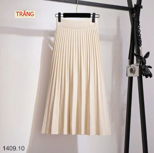 25HA1409.10 - CHÂN VÁY XẾP LY MIDI LEN