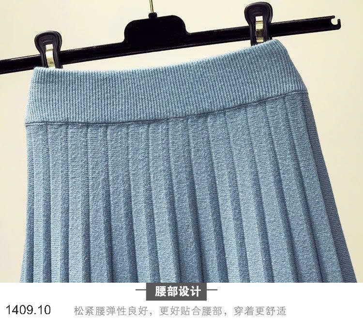 25HA1409.10 - CHÂN VÁY XẾP LY MIDI LEN