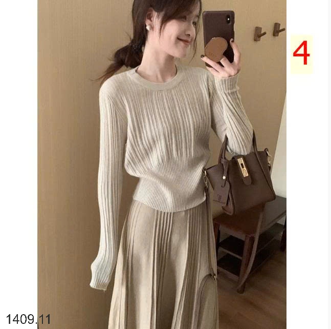 25HA1409.11 - ÁO LEN DỆT KIM CỔ TRÒN ÔM EO KANING