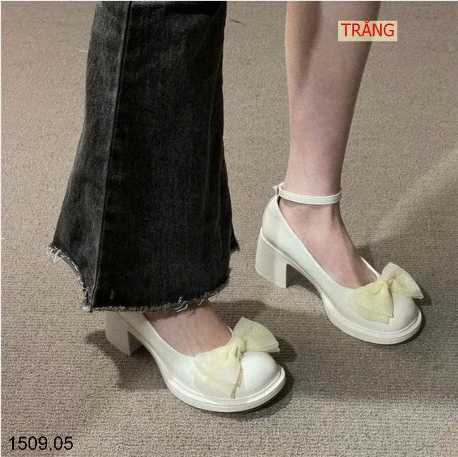 25HA1509.05 - GIÀY RETRO GÓT VUÔNG NƠ