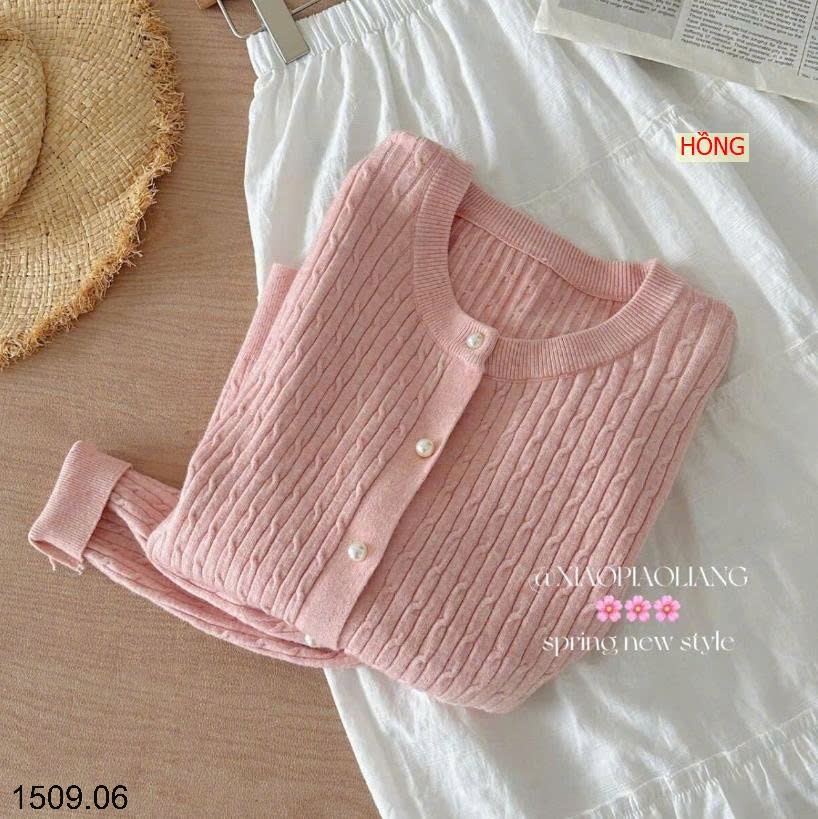 25HA1509.06 - CARDIGAN LEN VẶN THỪNG CHO NỮ