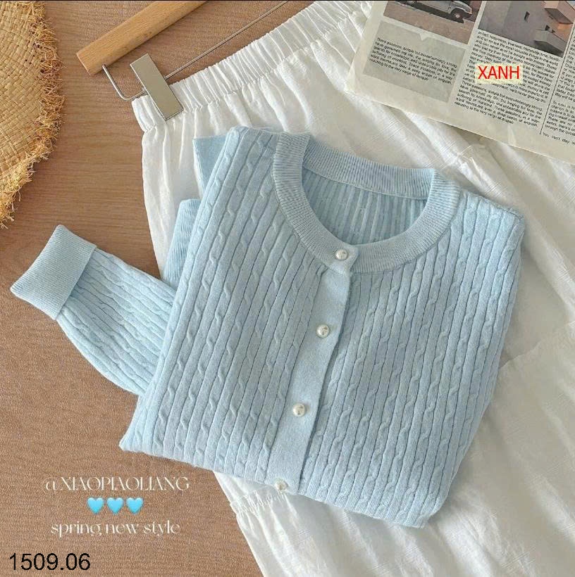 25HA1509.06 - CARDIGAN LEN VẶN THỪNG CHO NỮ