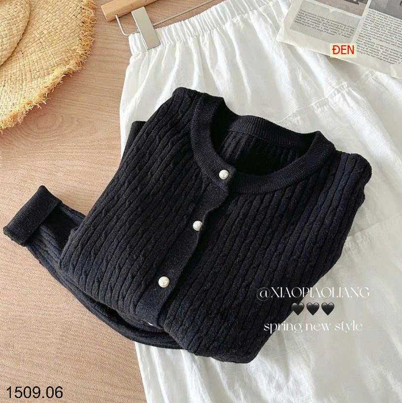 25HA1509.06 - CARDIGAN LEN VẶN THỪNG CHO NỮ