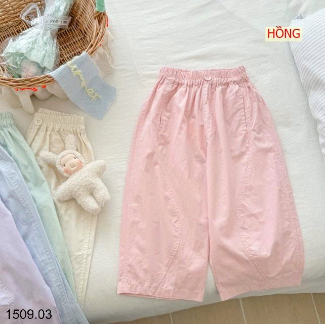 25HA1509.03 - QUẦN XUÔNG NINGLI CẠP CHUN ĐÍNH CÚC