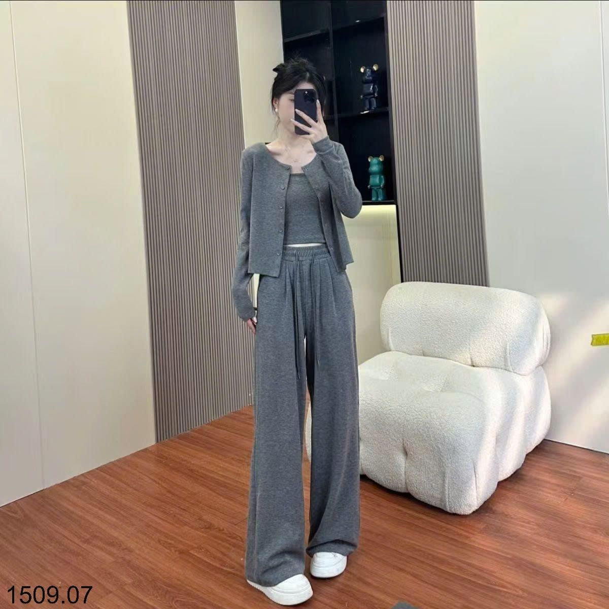 25HA1509.07 - SET BỘ GẠO NẾP NHUNG BA CHI TIẾT NỮ