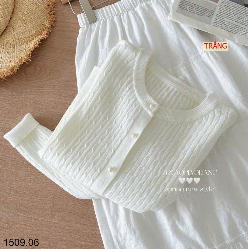 25HA1509.06 - CARDIGAN LEN VẶN THỪNG CHO NỮ